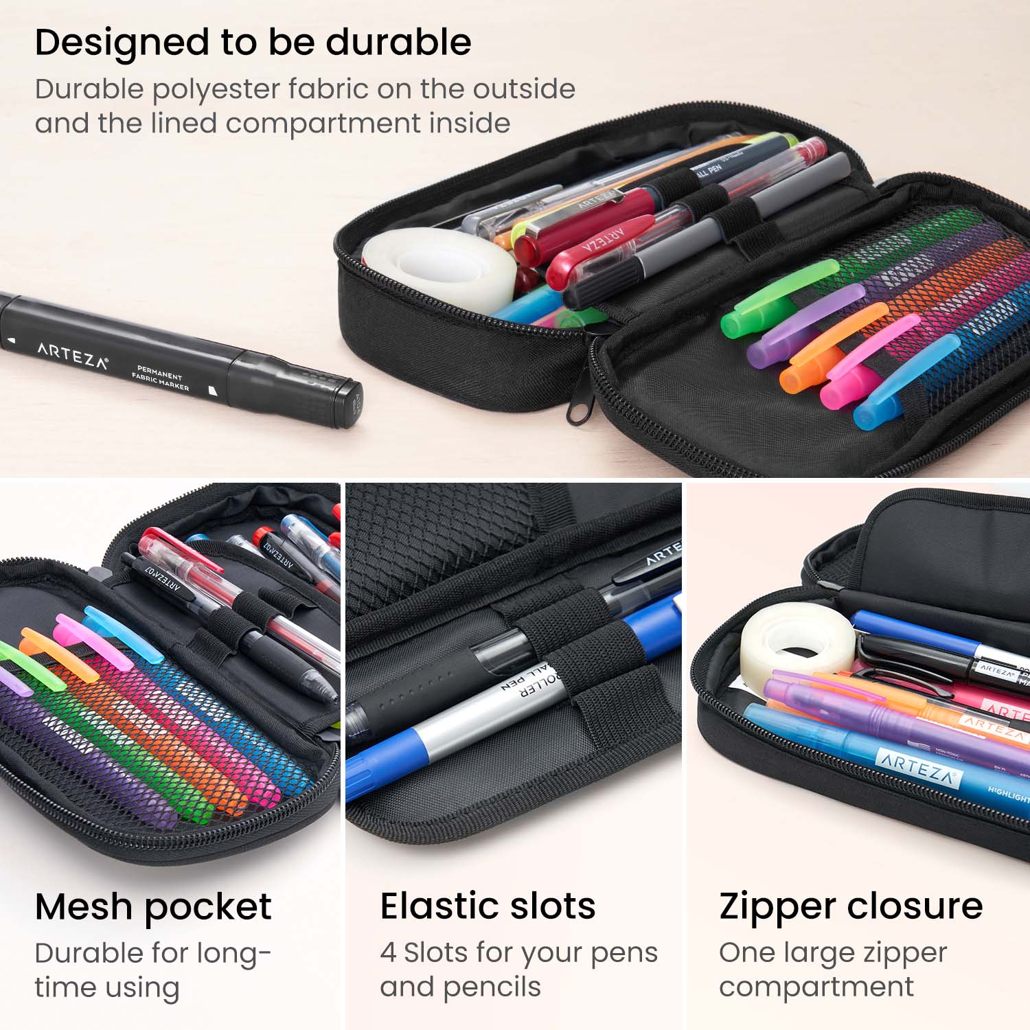 Arteza Professional Watercolor Pencils and Artist Pencil Case