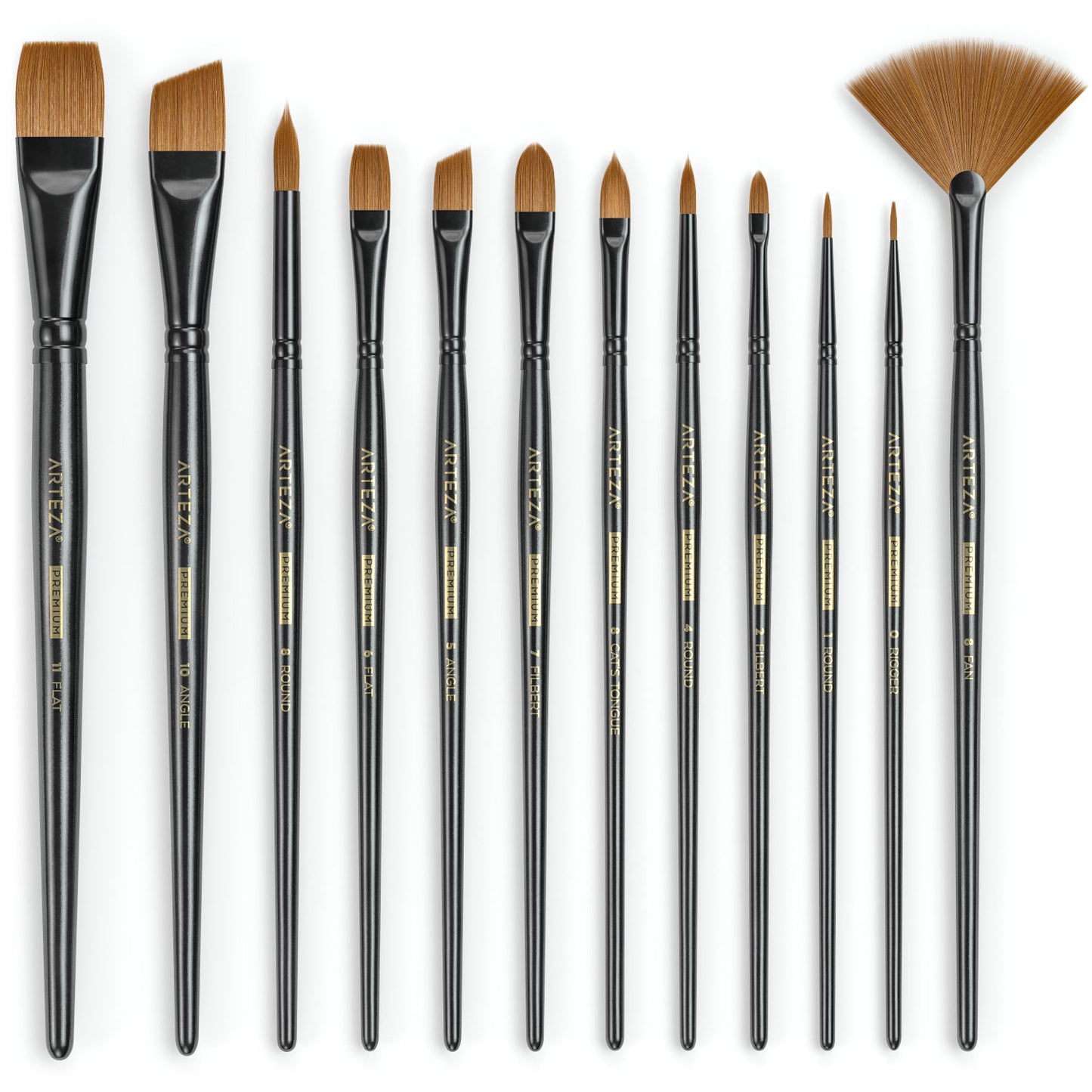 DACO Fine Detail Art Brushes 7pcs+1 for Acrylic & Oil paint, Brush