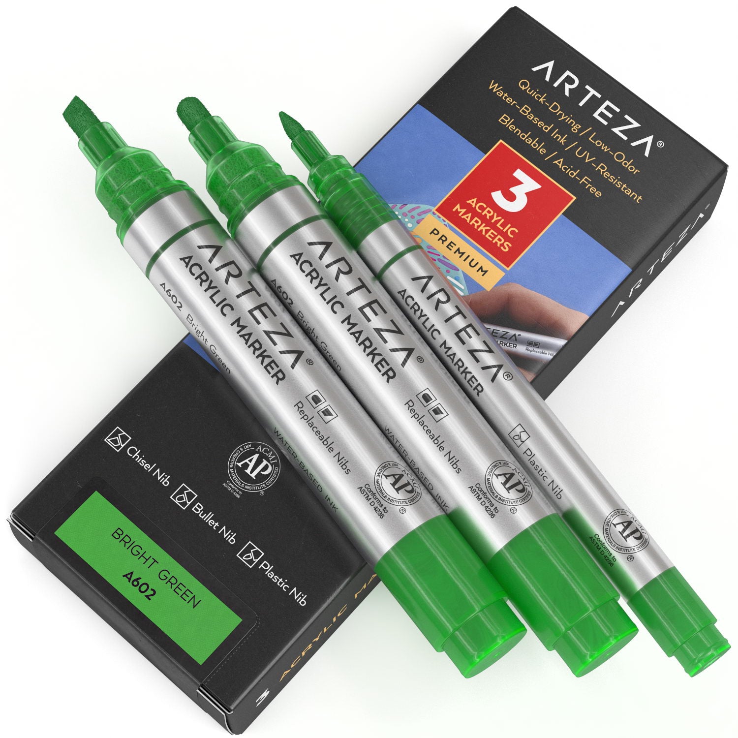 A602 Bright Green Acrylic Markers