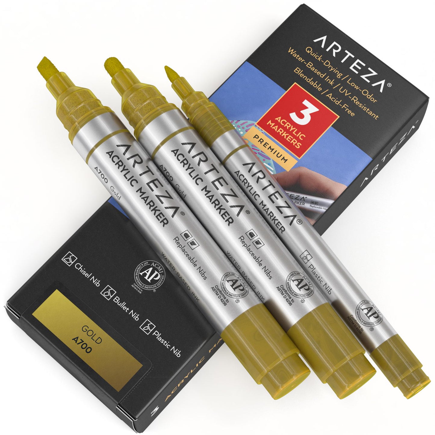 A700 Gold Acrylic Markers