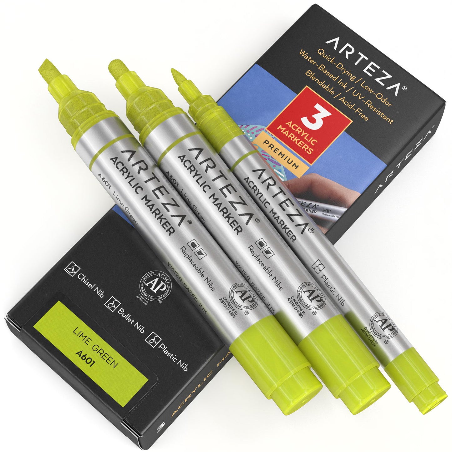 A601 Lime Green Acrylic Markers