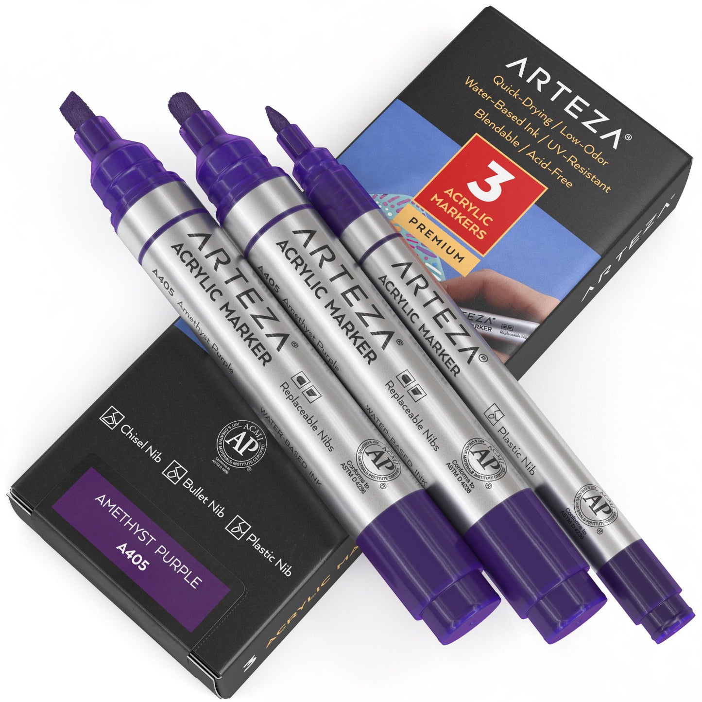 A405 Amethyst Purple Acrylic Markers