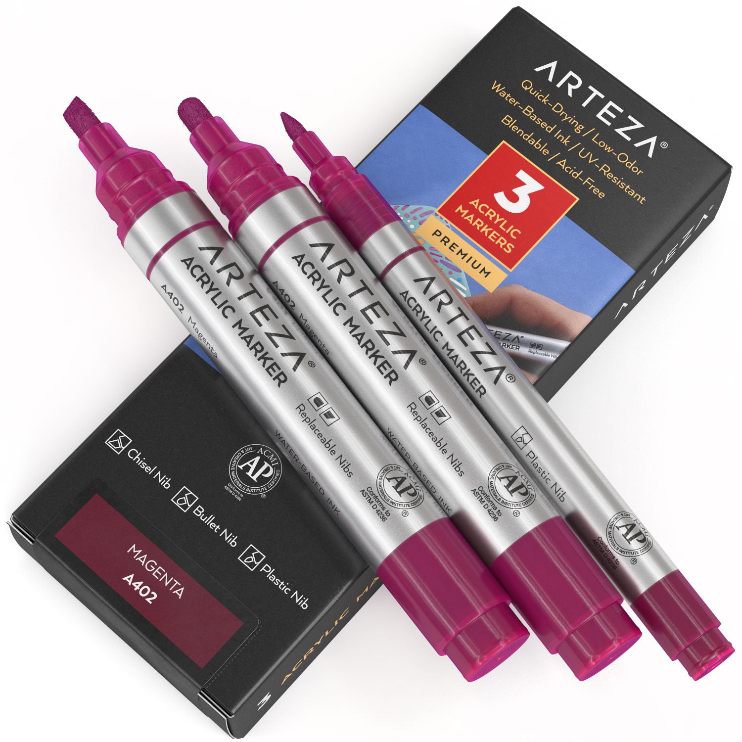 A402 Magenta Acrylic Markers