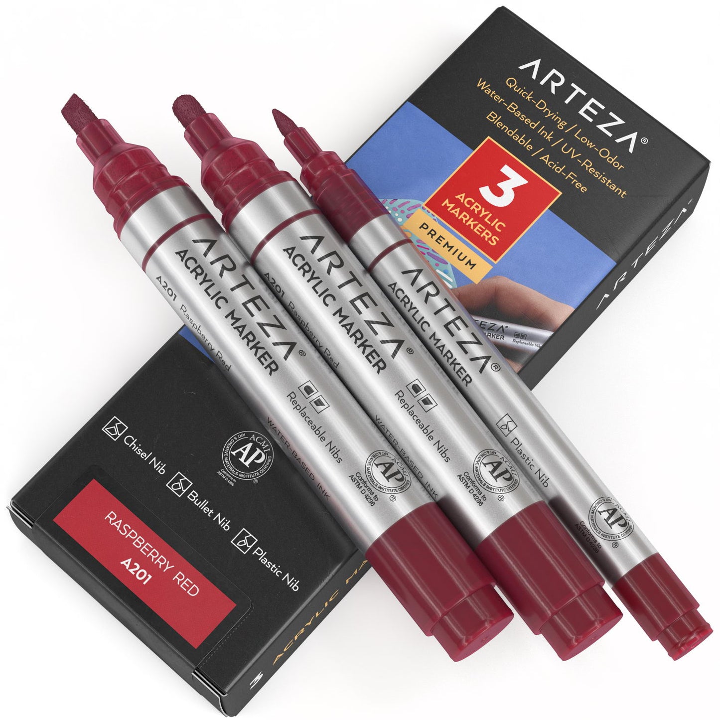 a201 Raspberry Red Acrylic Markers