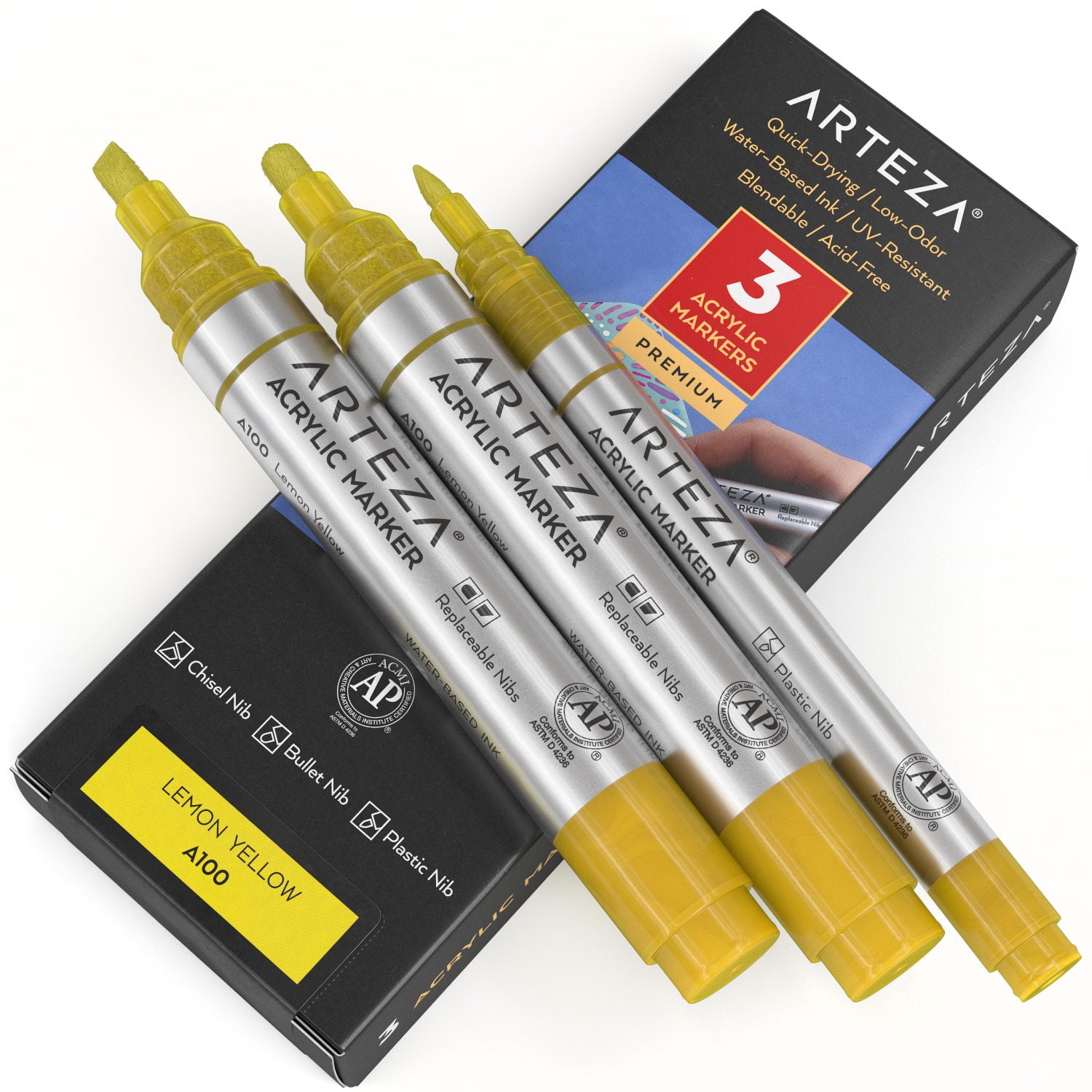 Acrylic Paint Pens 22 Assorted Yellow & Browns Pro Color Series