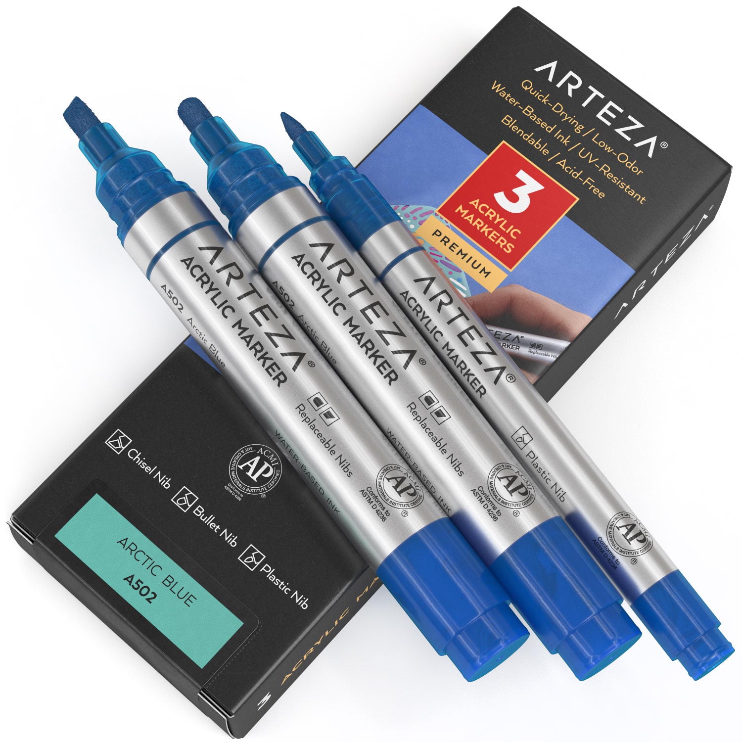 A502 Arctic Blue Acrylic Markers