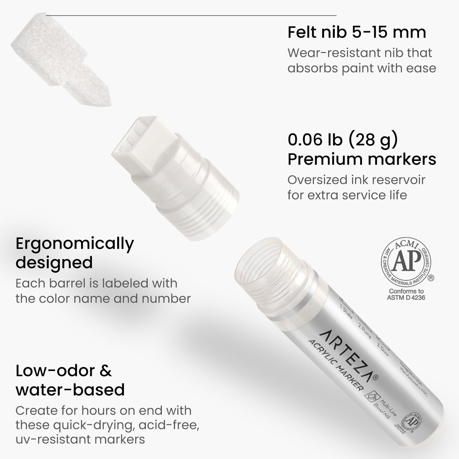 Aizoris - New white acrylic marker-- 🎨2 DIFFERET TIP