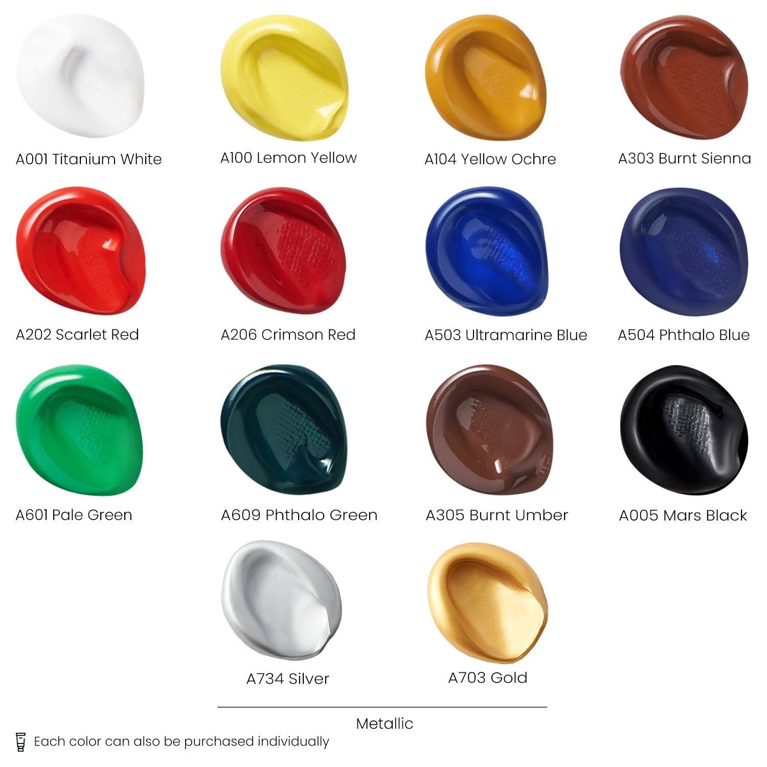 Premium Acrylic Paint Bottles Art Set, 18 Colors – Varieties Hub Co.
