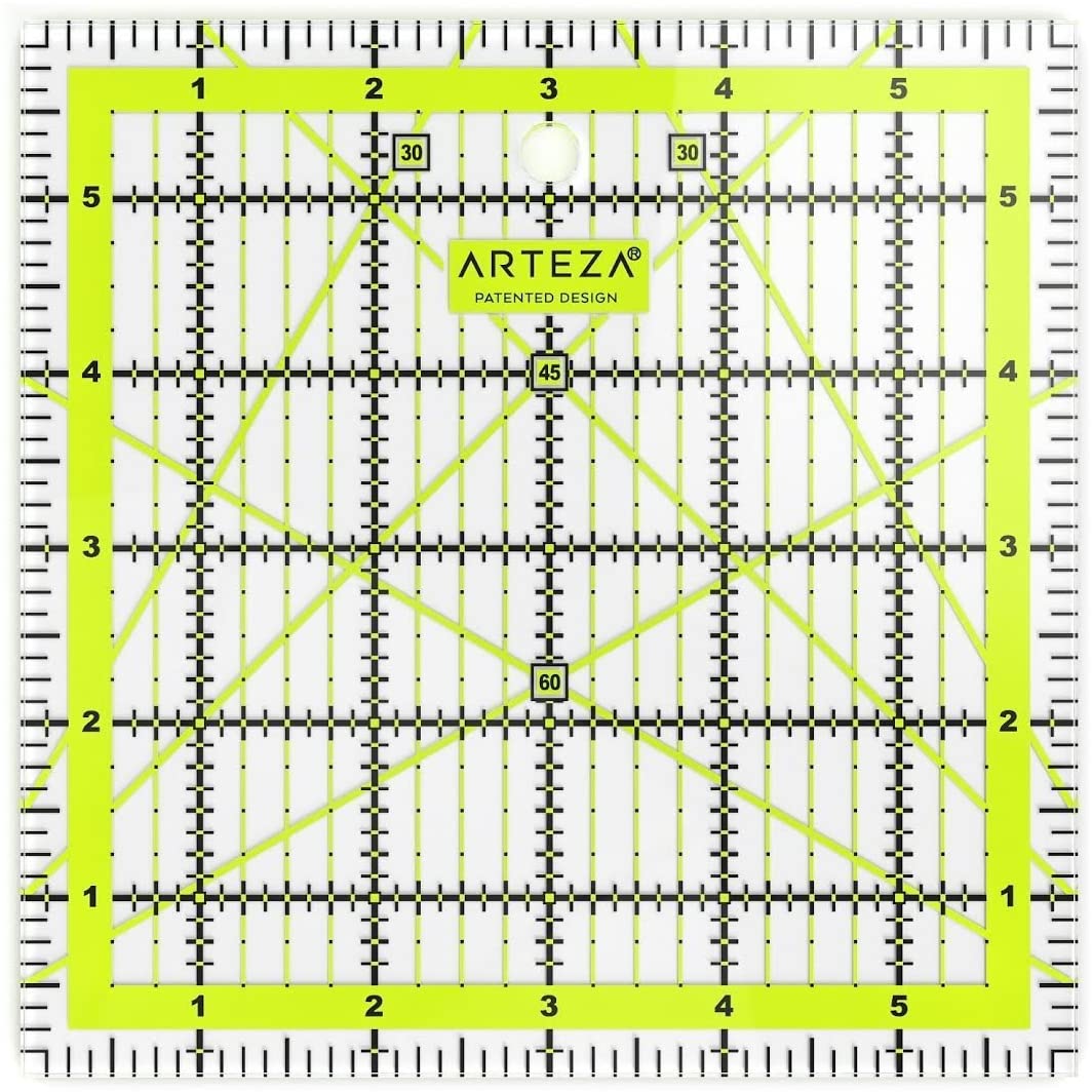  Kollase Sewing Rulers, Acrylic Quilting Rulers, Square Quilting  Rulers and Templates, Fabric Ruler, Sewing Rulers and Guides for Fabric,  Square Rulers 4.5'', with Anti-Slip Grips : Arts, Crafts & Sewing