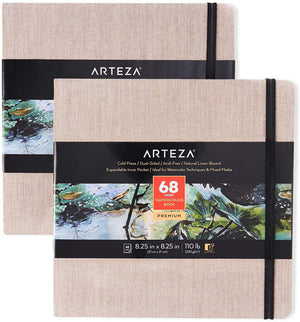 Arteza Sketchbook, 5.5 inch x 8.5 inch, Gray Toned, 50 Sheets - Pack of 3
