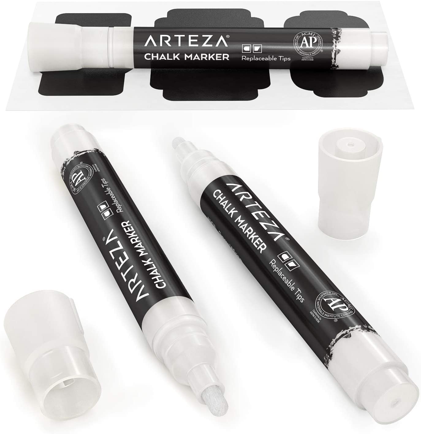 Arteza White Chalk Markers and Stickers 