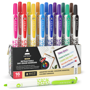 Arteza Dry Erase Markers, Fine Tip (red, Blue, Green, Black) For The  Classroom, Office, Home, Or School - 60 Pack : Target
