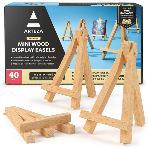 Style natural eco friendly wood mini easels