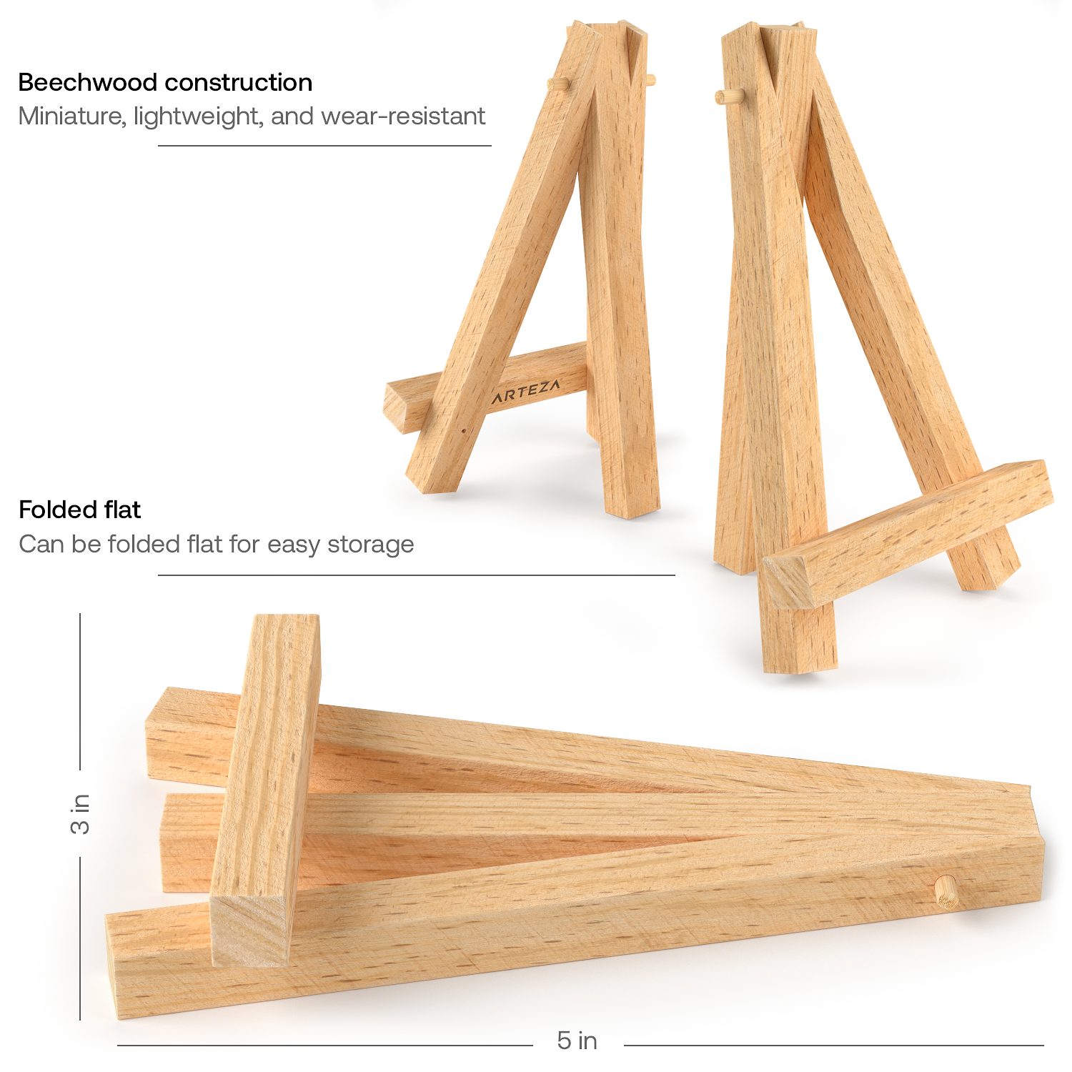 Mini Wood Display Easel, 40pcs, Perfect For Displaying Small