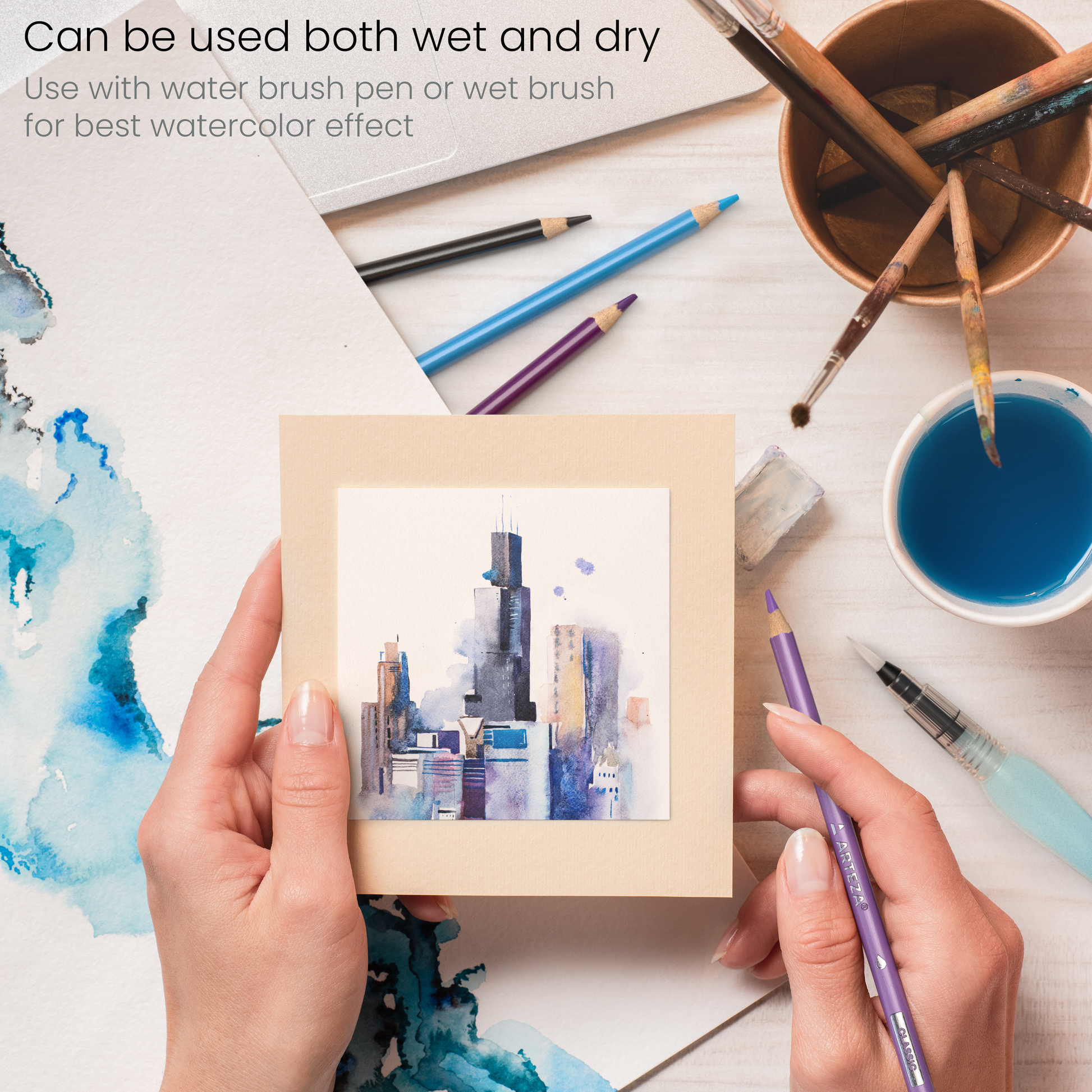 How to: Use Arteza Expert Watercolor Pencils & Premium Watercolor