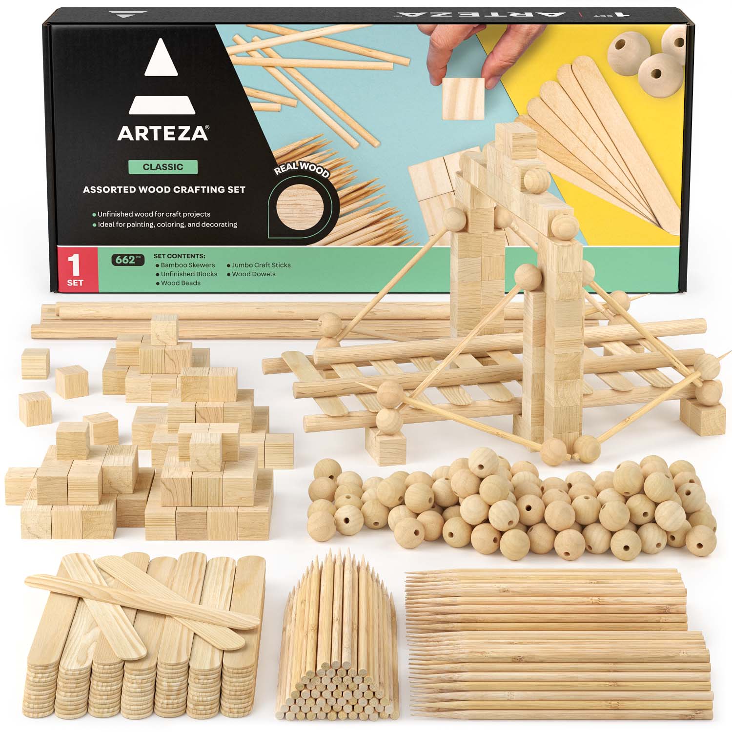 Arteza Assorted Wood Crafting Kit