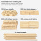 Assorted Wood Crafting Kit Contents