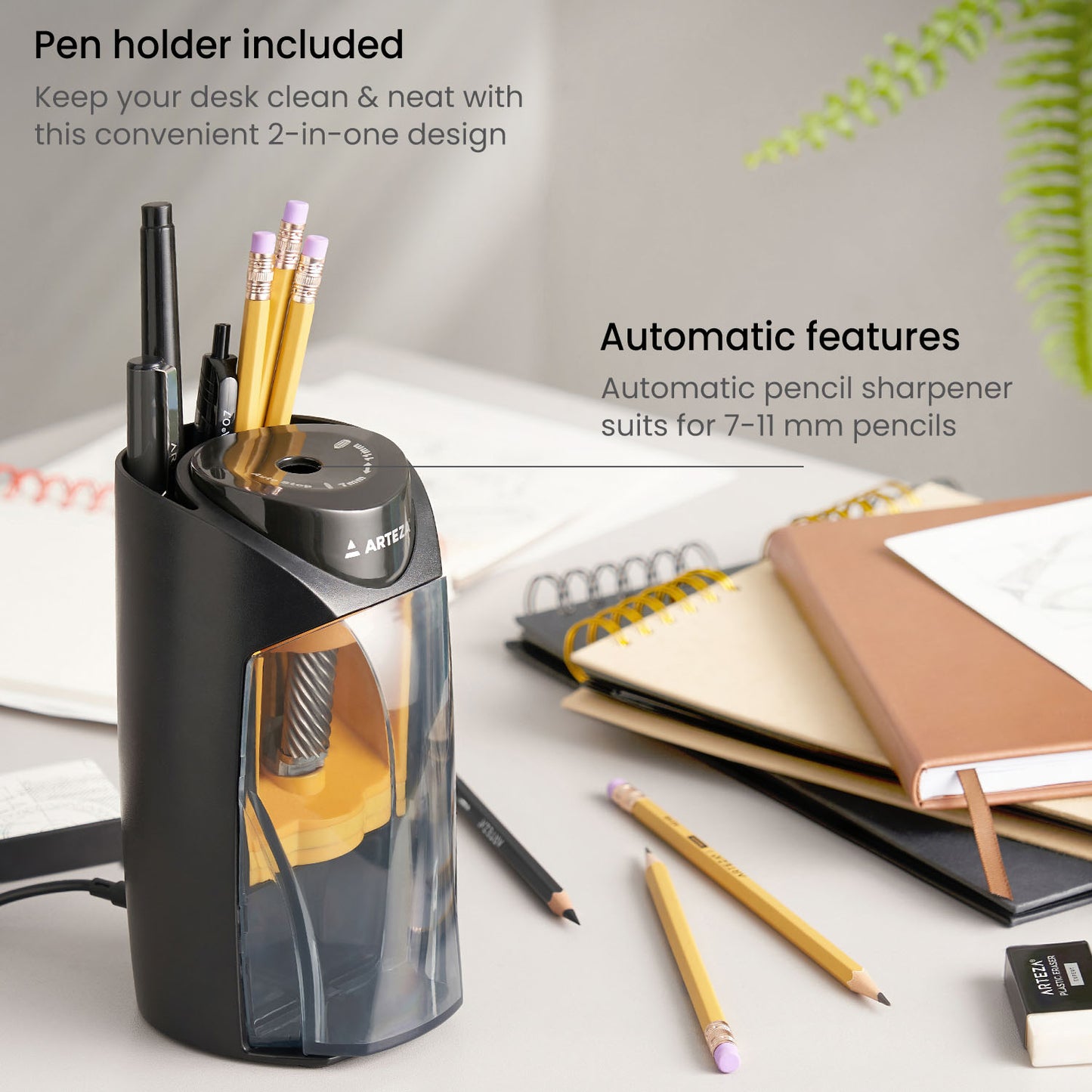 Store Pencils in your Automatic Pencil Sharpener
