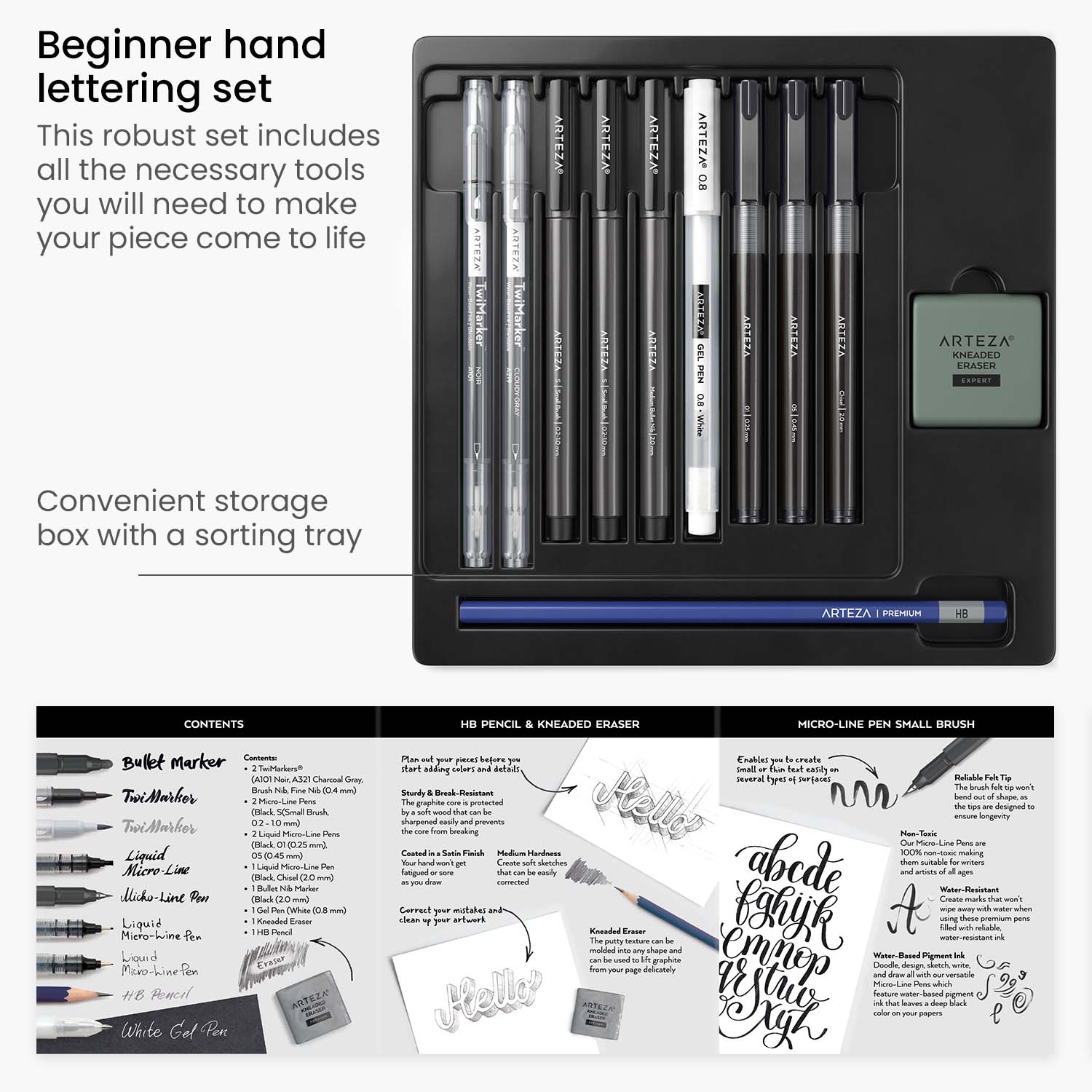 Daveliou 20 Piece Calligraphy Set for Beginners & Professionals