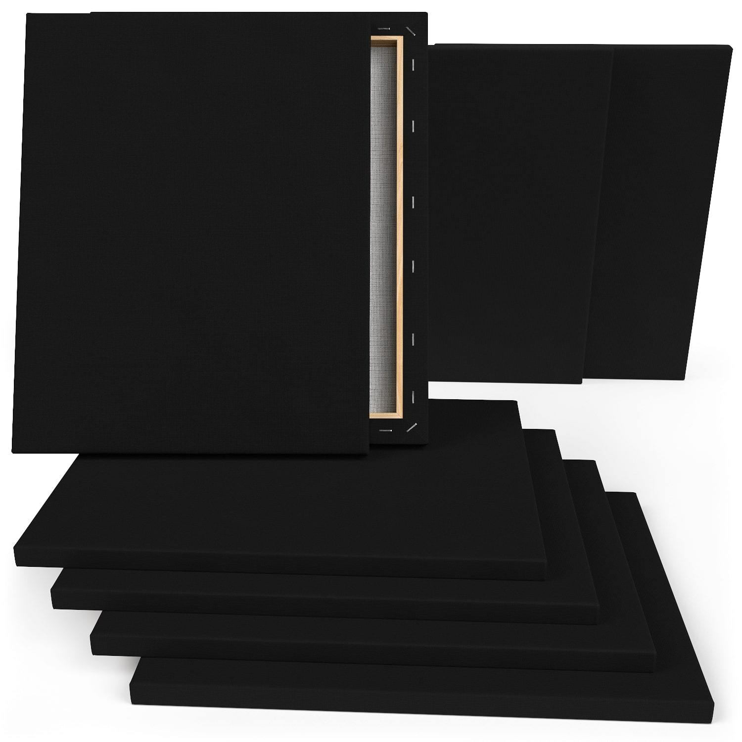 Classic Stretched Canvas, Black, 11" X 14" - Pack Of 8 – Arteza.com