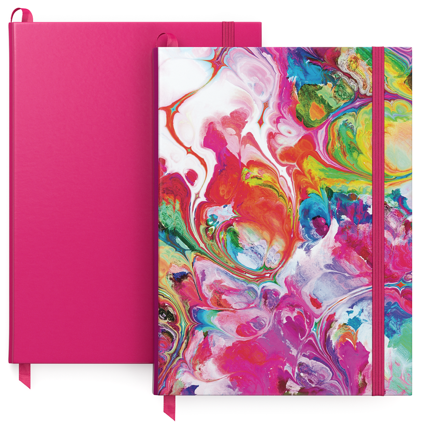 Journals, Acrylic Pouring Design, Dotted Paper - Set of 2