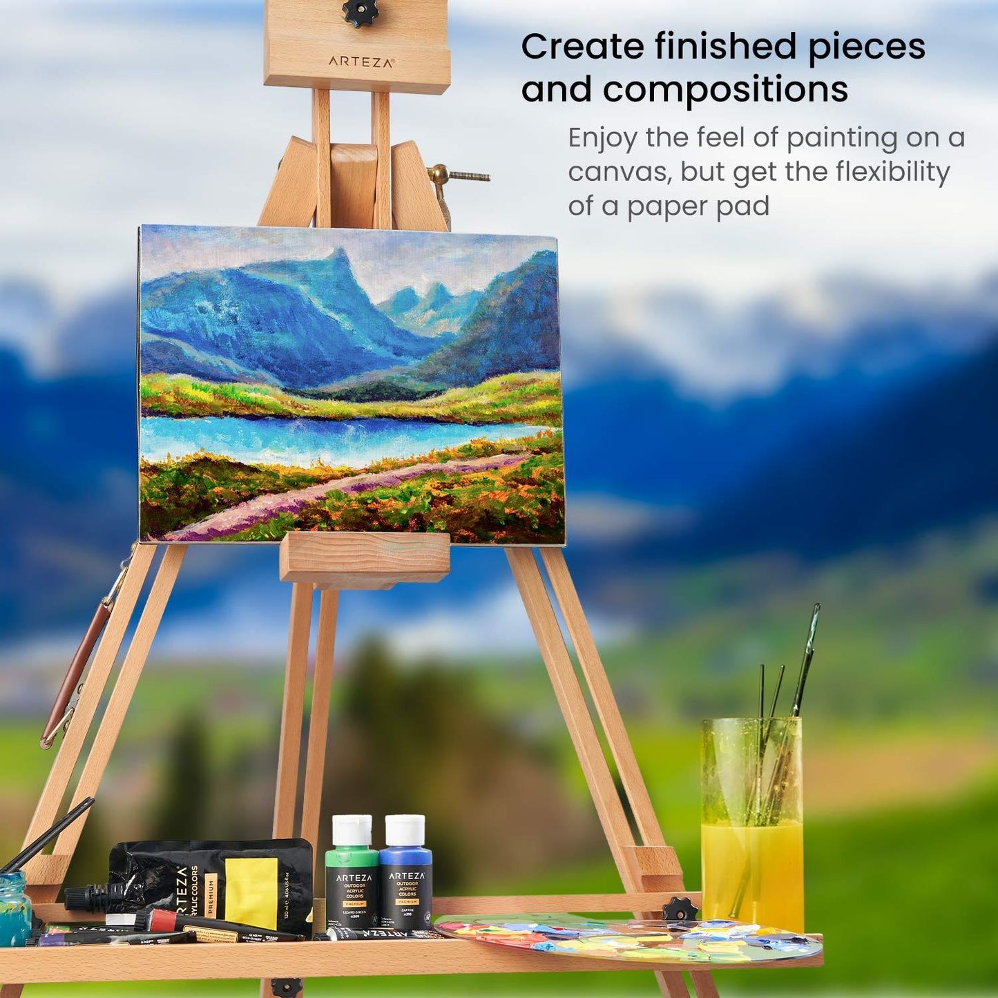 Use Arteza Canvas Pad for Painting
