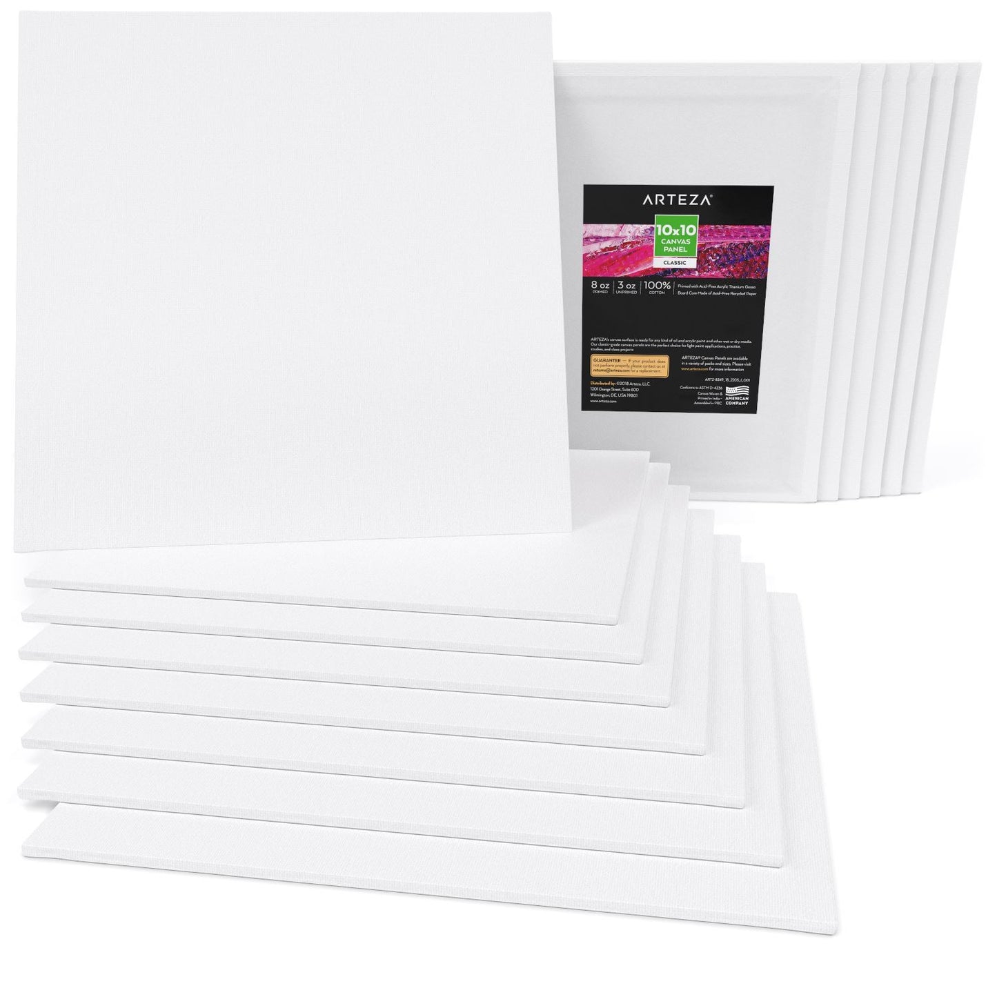 Classic Canvas Panel, 10" x 10" - Pack of 14