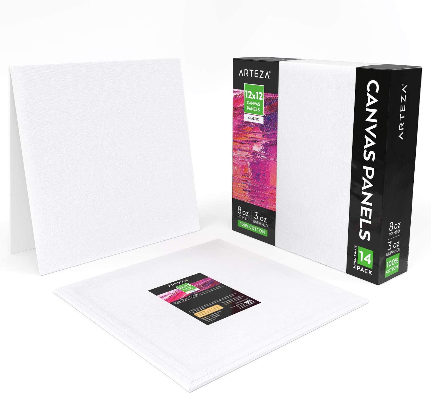 Classic Canvas Panels, 12" x 12" - Pack of 14