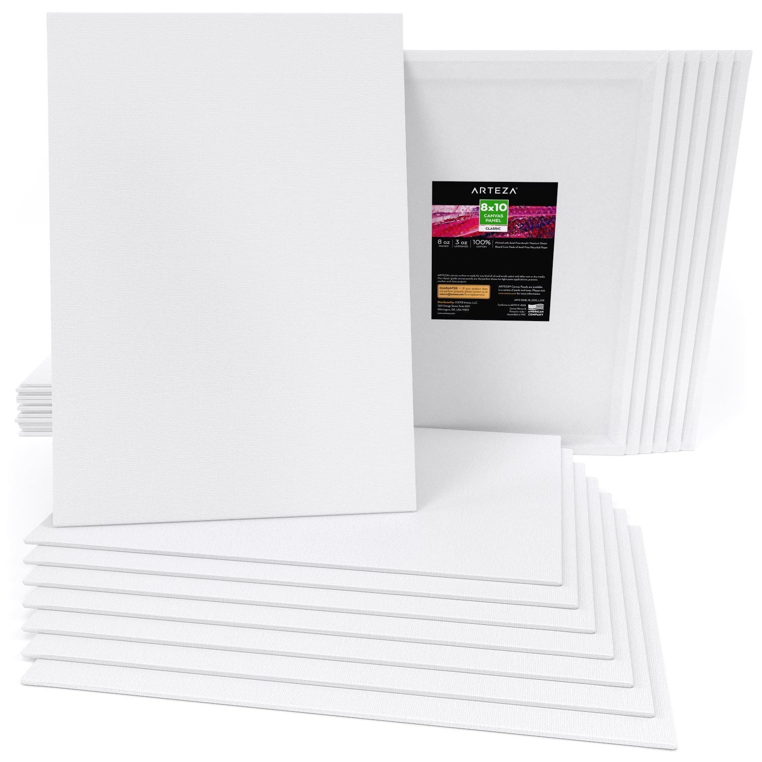 20 Pack Canvas Boards for Painting 8x10 Blank Art Canvases Panels