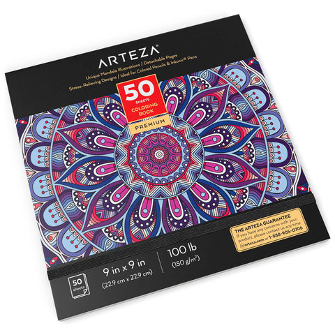 MANDALA COLORING BOOK WITH SIGNATURE COLORED PENCILS - The Pop Insider