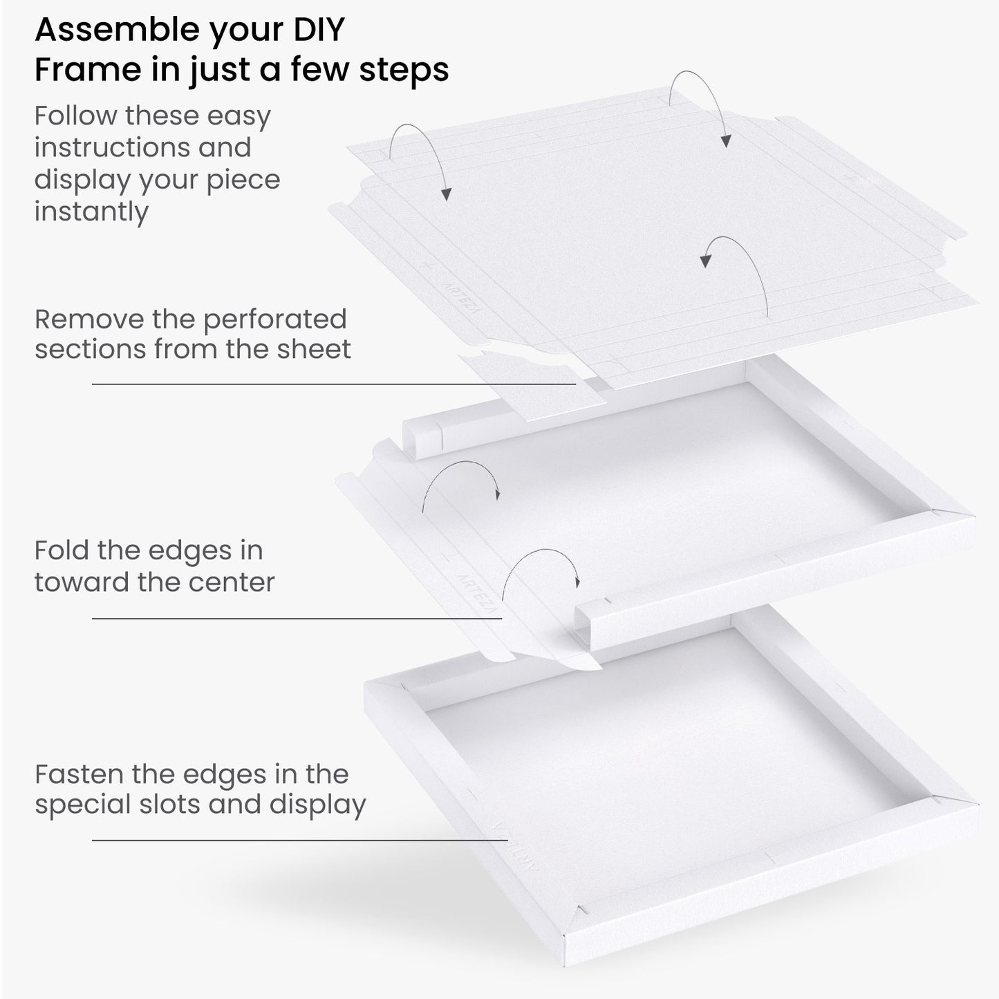 DIY Foldable Canvas Frame, Mixed Media, 9.5" x 9.5" - 20 Sheets