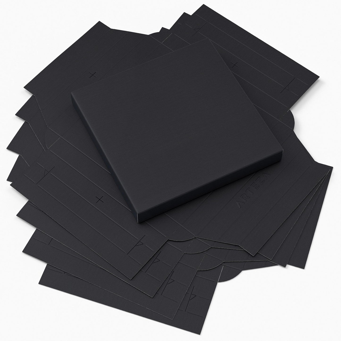 DIY Foldable Canvas Frame, Black, 9" x 9" - 5 Sheets