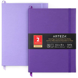 Journals, Lavender & Purple, Dotted Paper - Set of 2