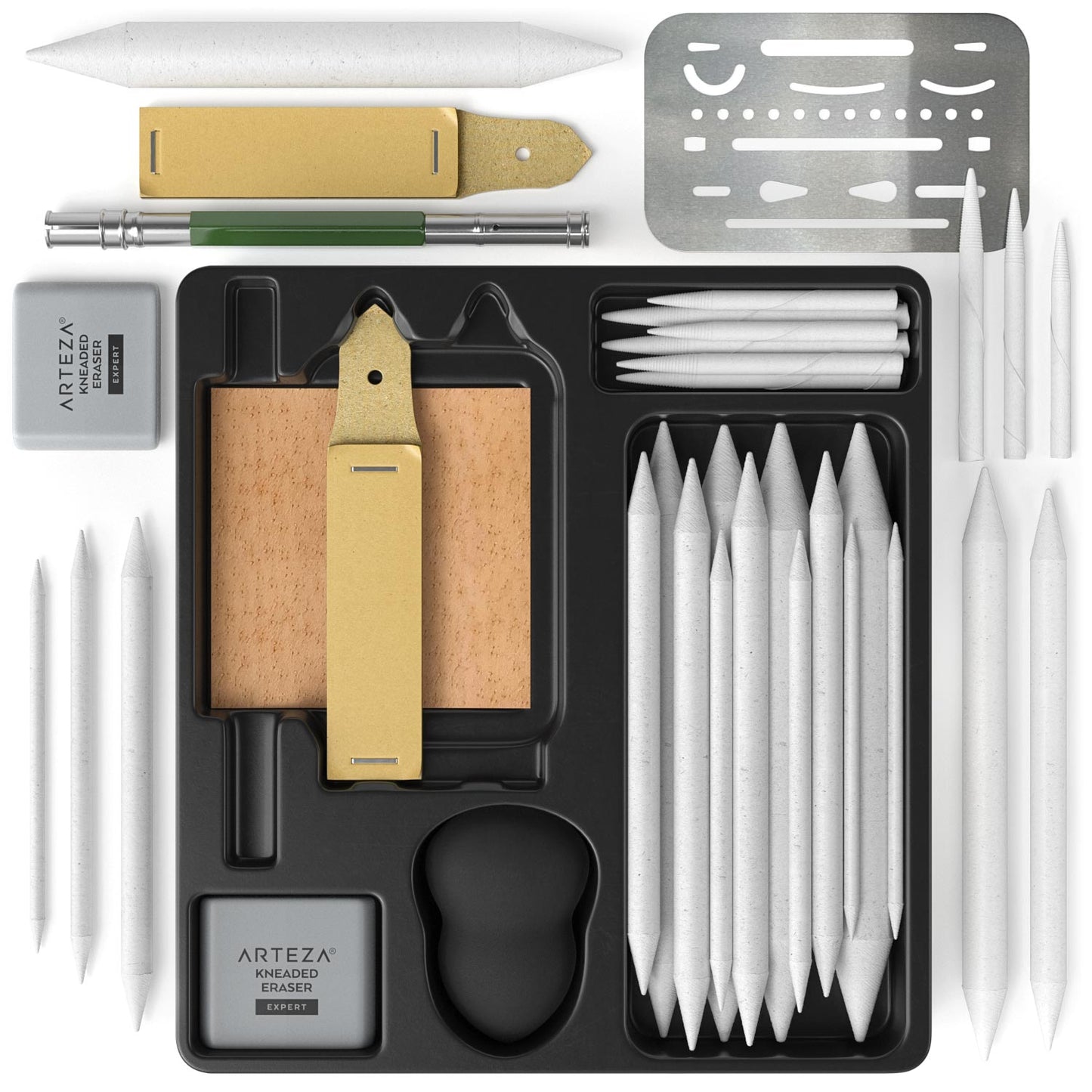 Drawing & Detailing Accessory Tools - 35 Piece Set