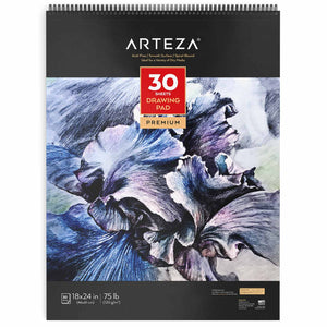 Arteza Drawing Pad 8 x 10 Inches 50 Pages Spiral-Bound Sketch Pad with Durable 80-lb Paper Art Supplies for Students & Adults