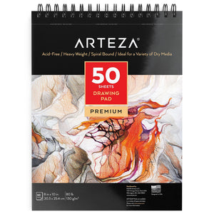 Arteza Mixed Media Sketchbooks Pack of 2 11 x 14 Inches 110lb/180gsm 120  Sheets Spiral-Bound Drawing Pads Art Supplies for Wet and Dry Media