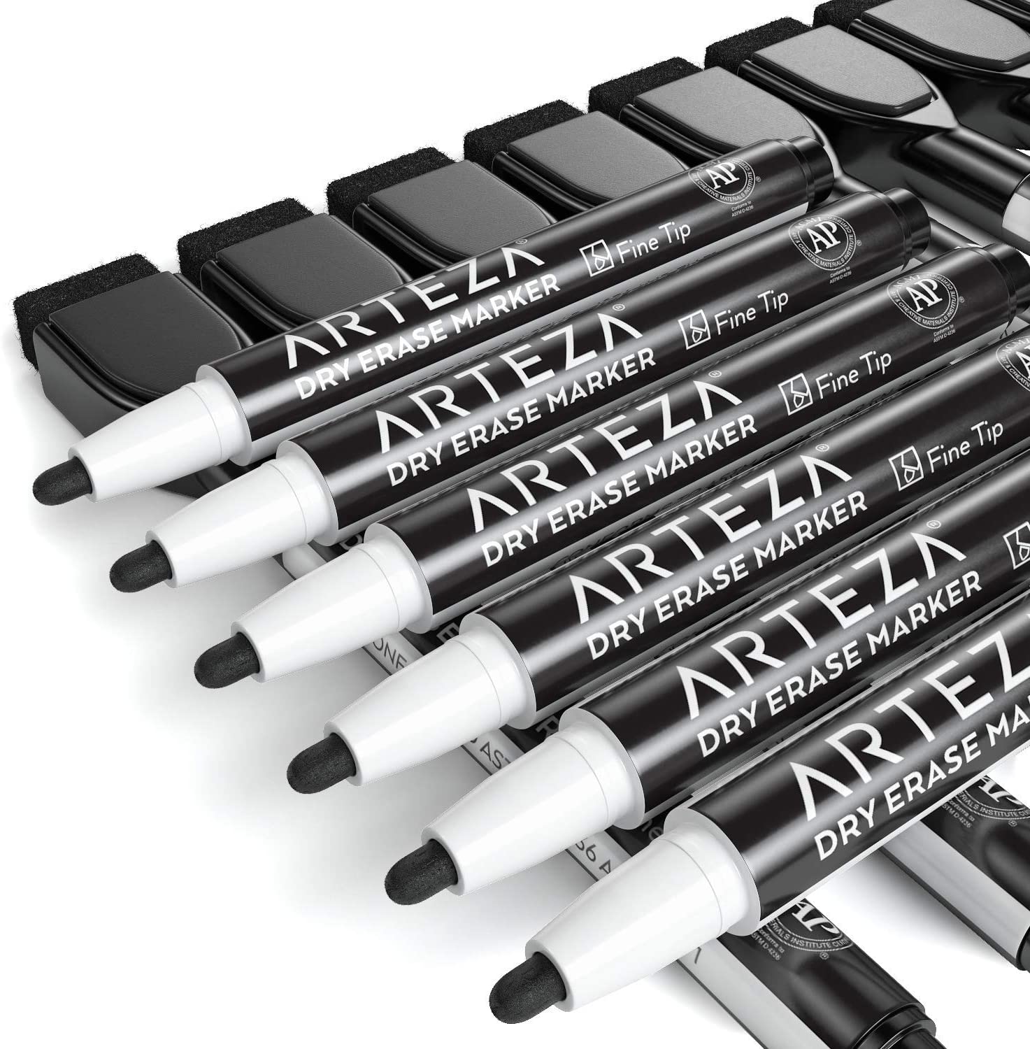 Pens, Pencils & Markers - KleenSlate® Black Dry-Erase Marker Set- 12/Pkg