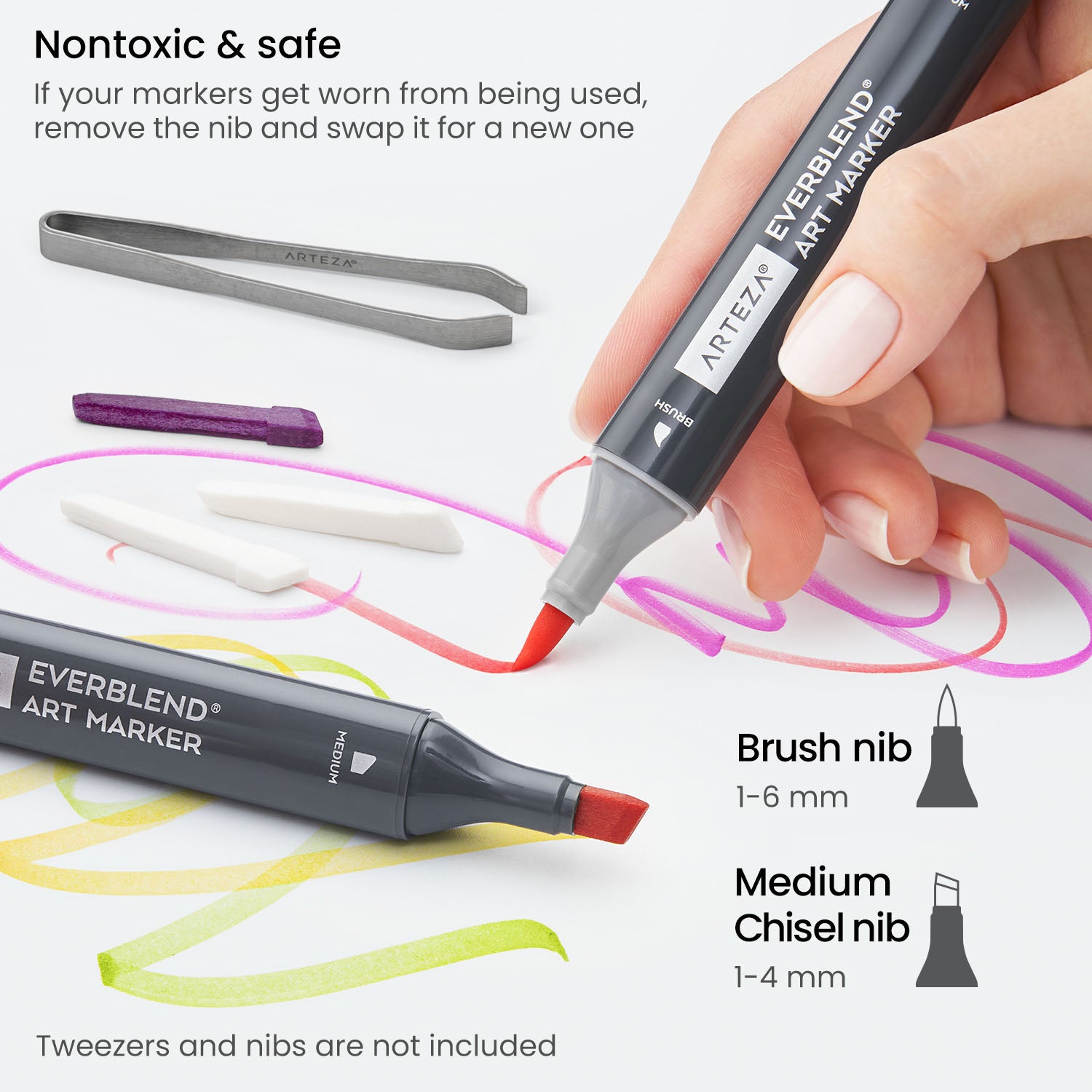 Dual Brush Pen Art Markers, Landscape, 10-Pack