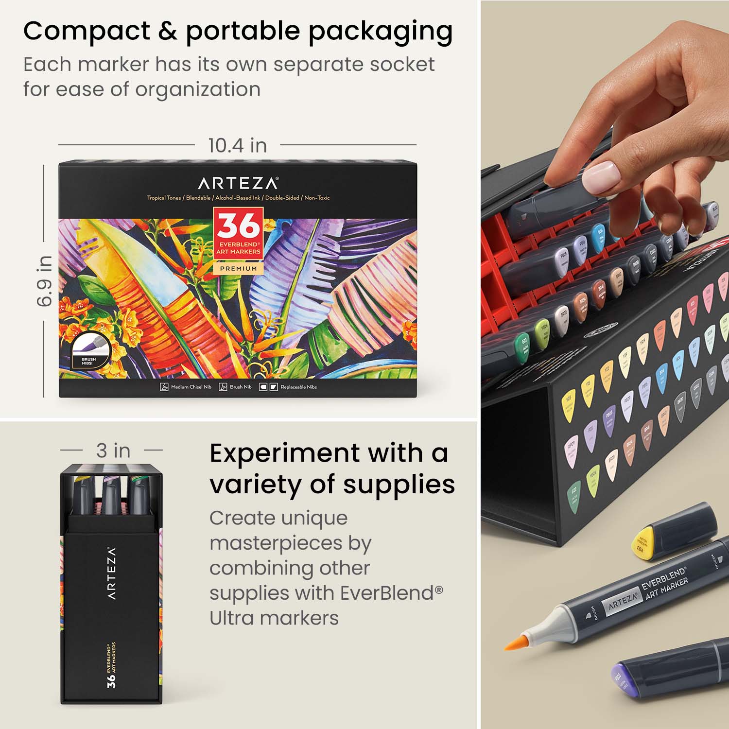Dual Brush Pen Art Markers, Landscape, 10-Pack