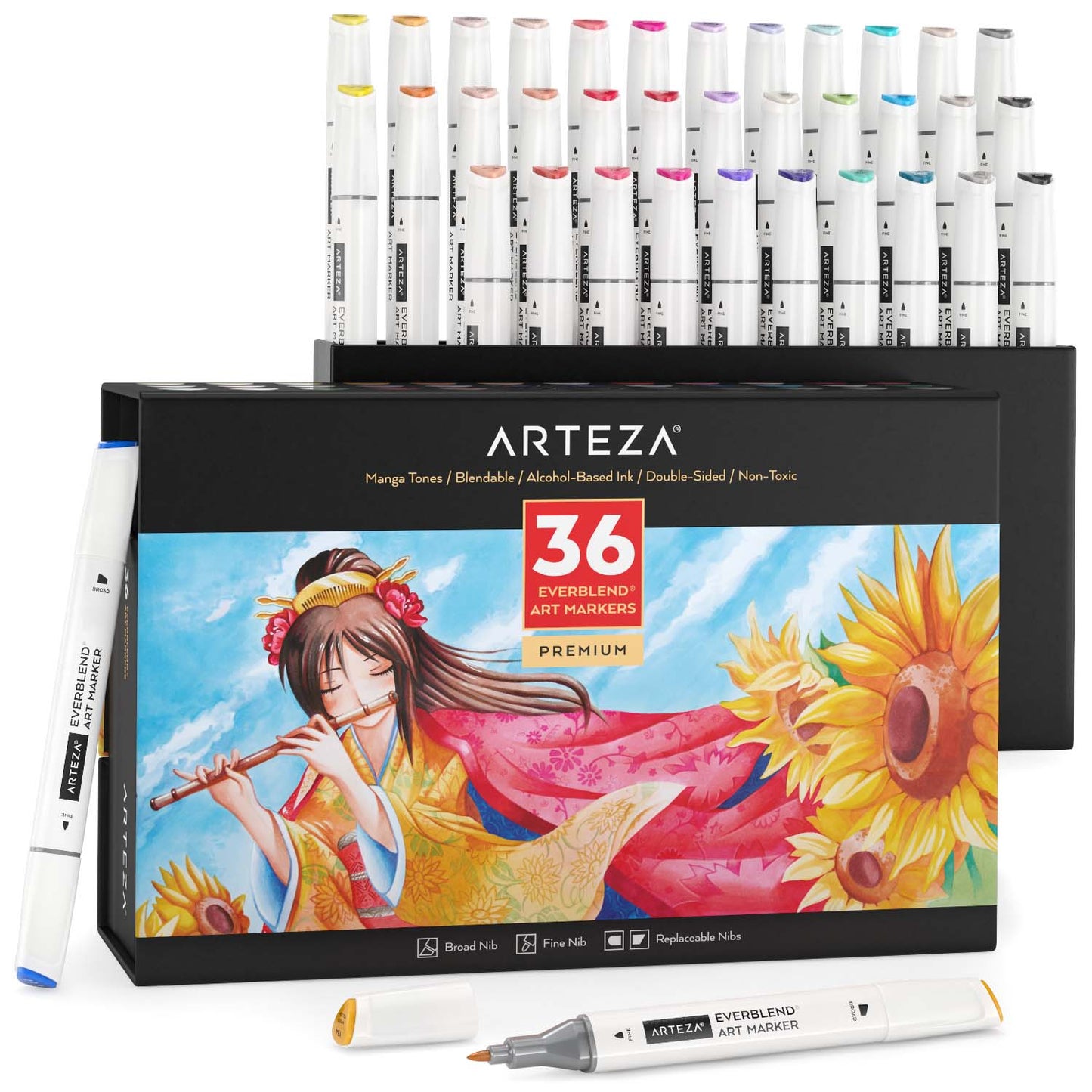 EverBlend™ Ultra Art Markers, Manga Tones - 36 Colors