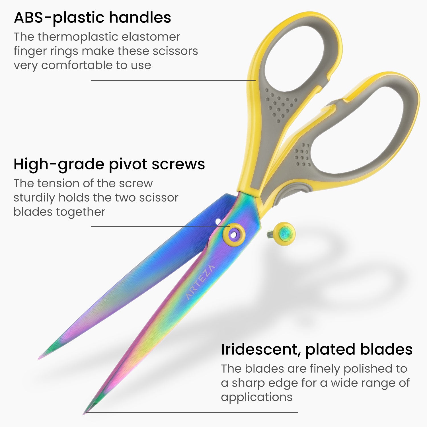 Scissors Set Soft Handle 24 Cm and 14 Cm Fabric Scissors 