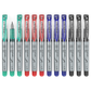Fountain Pens, Black, Blue, Red & Green, Medium Nib - Pack of 12