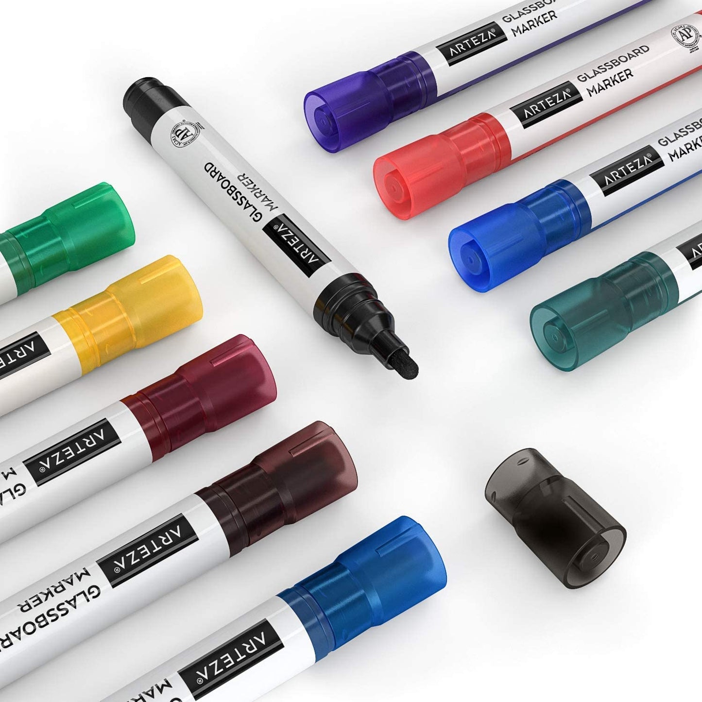 Glassboard Markers, Assorted Colors - Set of 10