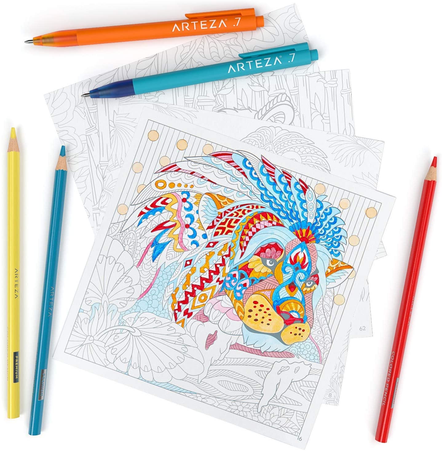 Using Arteza Expert Colored Pencils for Adult Coloring - by Anna Grunduls