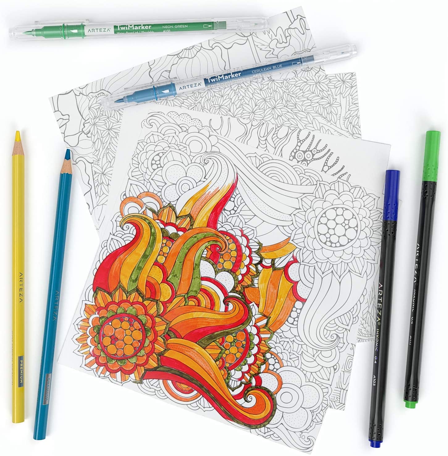 Floral Adult Coloring Books For Women by Eveline Kusabana