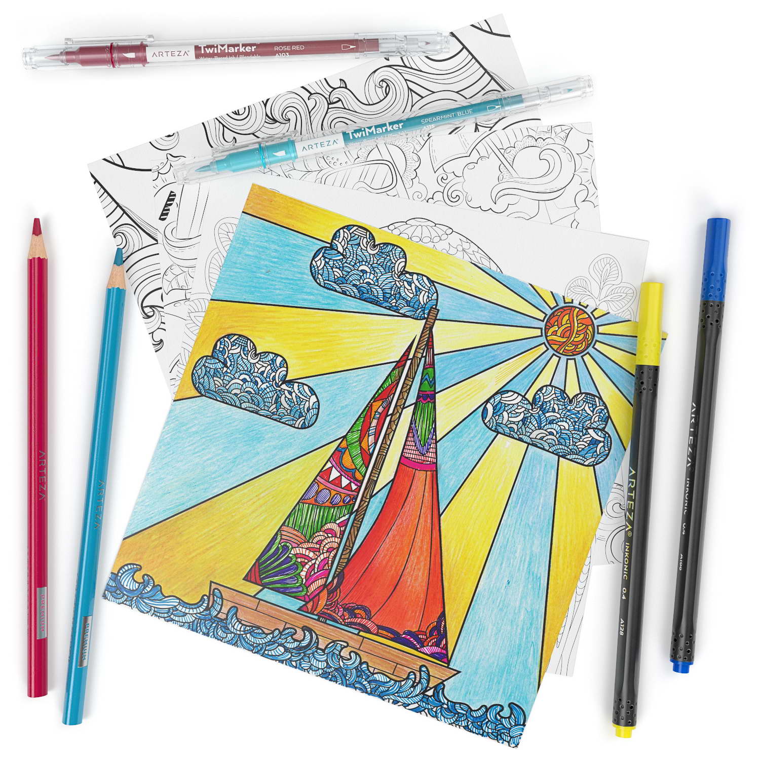 Colors of the Ocean Adult Coloring Book by ColorIt