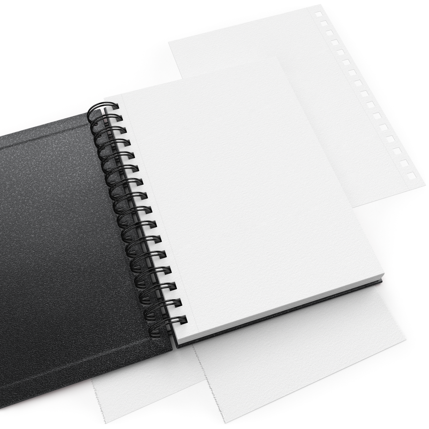 Sketchbook, Spiral-Bound Hardcover, Black, 5.5" x 8.5”