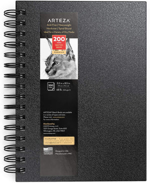 Arteza Watercolor Sketchbooks, 8.25x8.25-inch, 2-Pack, 68 Sheets, Beige Art  Journal, Hardcover 110lb Paper Book, Watercolor Sketchbook for Use as  Travel Journal…