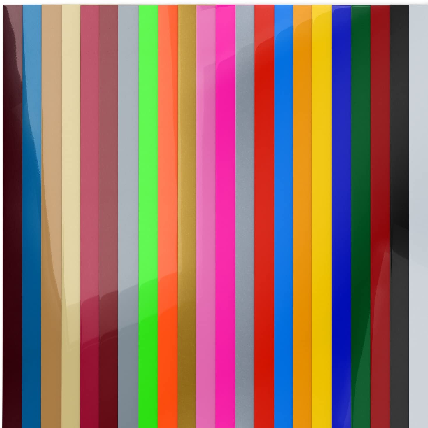 Arteza Holographic & Rainbow Heat Transfer Vinyl HTV Bundle, 12 Iron On  Vinyl Sheets, 10x12 Inches, Assorted Colors, Flexible