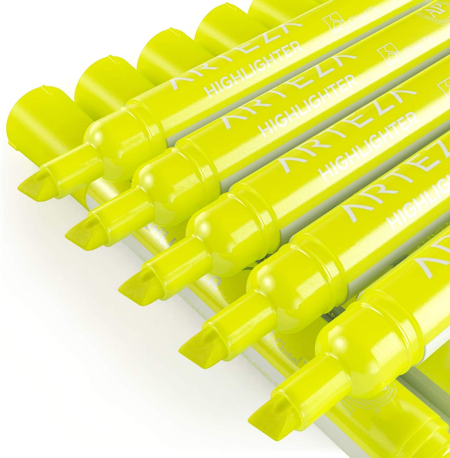 Highlighters, Yellow, Wide Chisel Tip - Set of 64